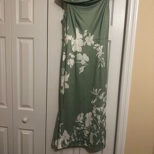 Floral Green Maxi Dress